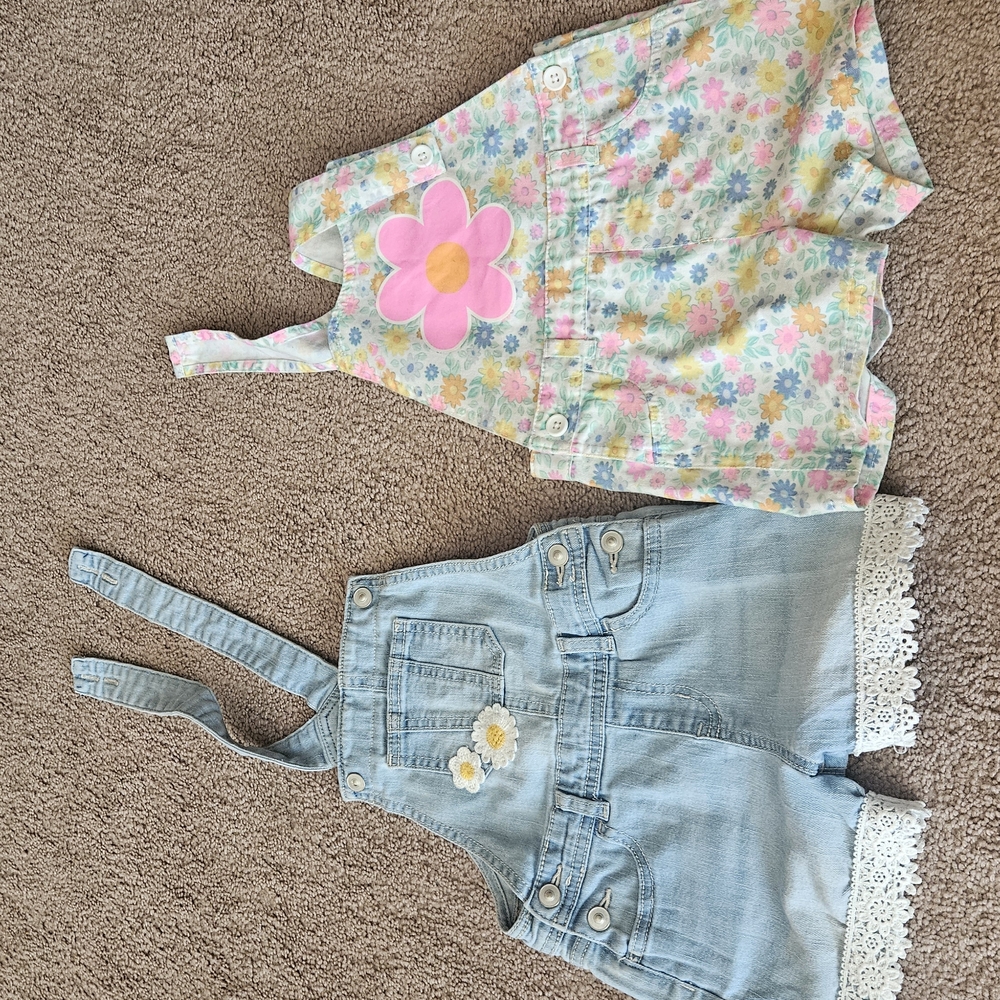 Kidgets Colorful Floral Print Overalls